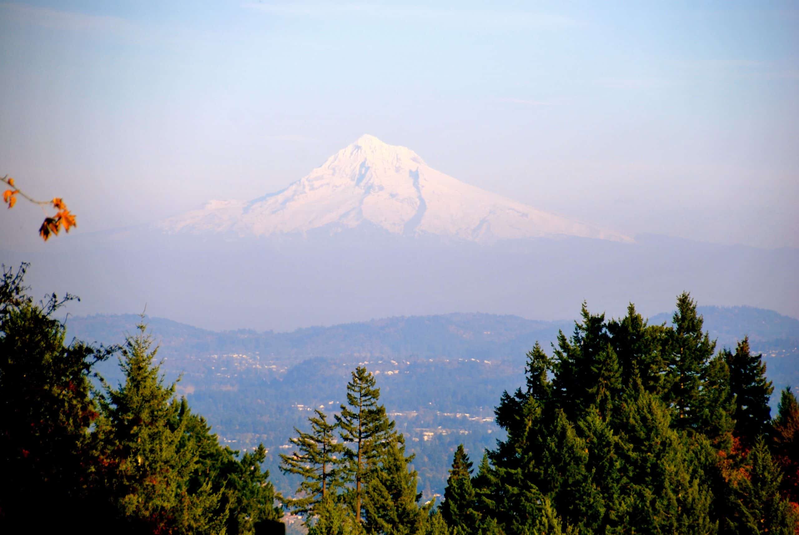 View of Mt. Hood in Portland, Oregon